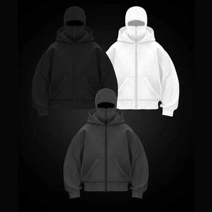 Fleece-Lined Double Hooded Sweater